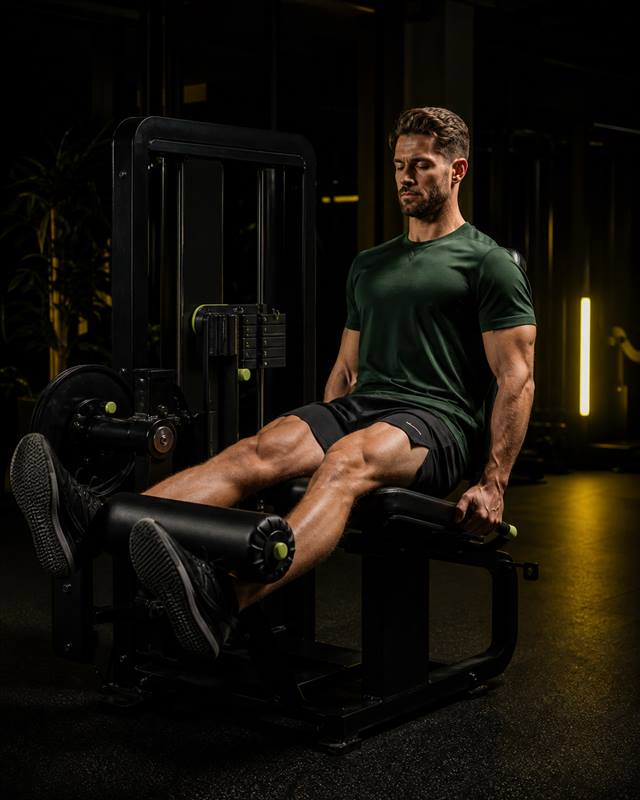 Extensión de cuádriceps en gimnasio