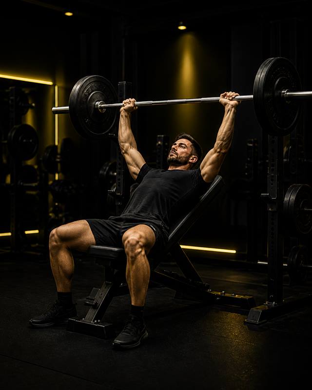 Press inclinado en gimnasio