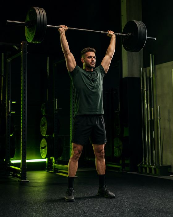 Press militar en gimnasio