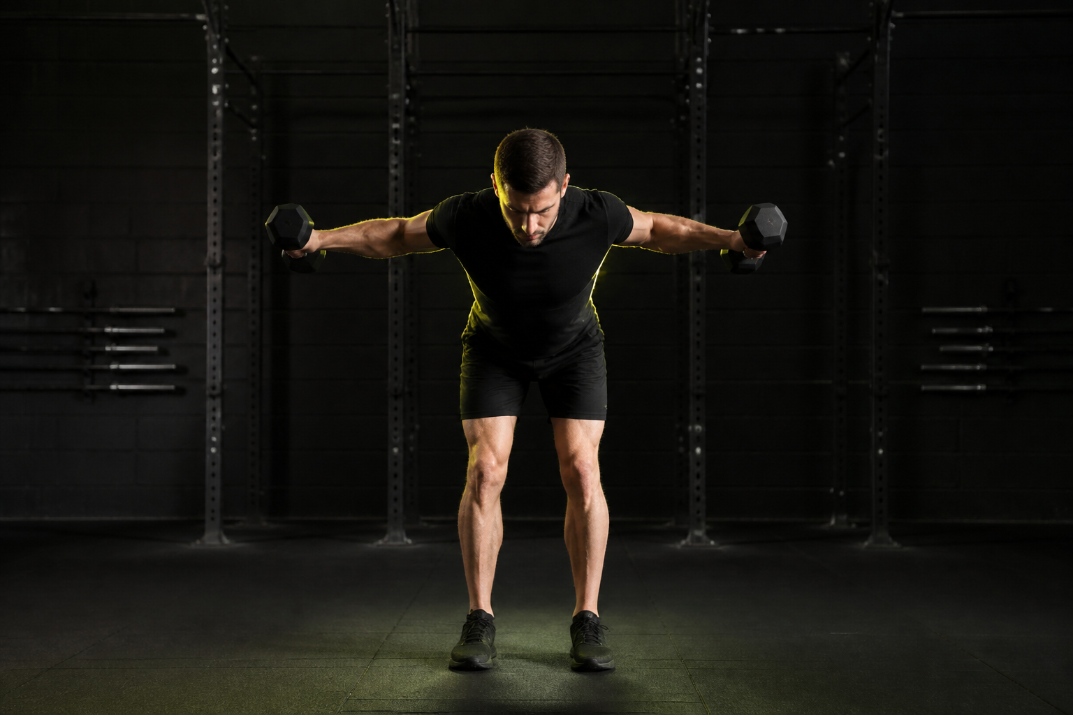 Pájaros con mancuernas en gimnasio
